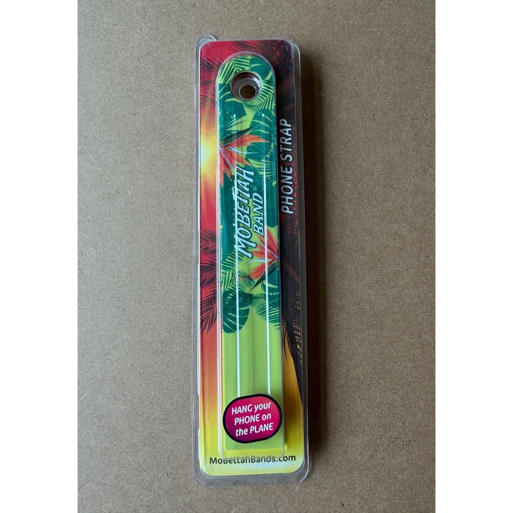 Mo Bettah Band Phone Strap tropical palm leaf design Airplane Travel Mount